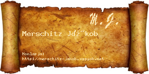 Merschitz Jákob névjegykártya